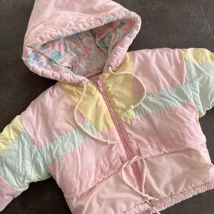 Vintage Baby Girl Color Block 90’s Winter Coat